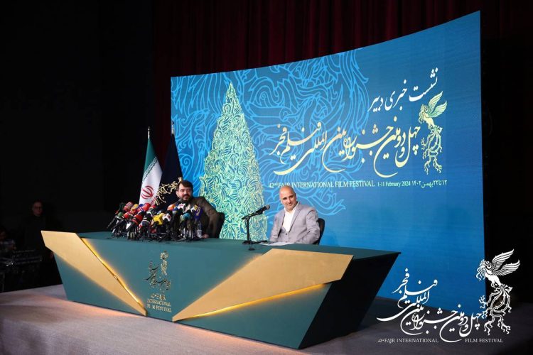 مجتبی امینی و مسعود نجفی در نشست جشنواره فیلم فجر۴۲