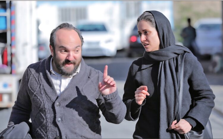 مازیار سیدی و پريناز ایزدیار در فیلم زن و بچه